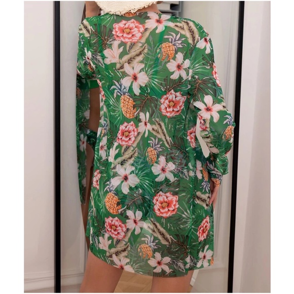 Boho Floral Print Bikini Cover up Set Beach Swim - Picture 8 of 13